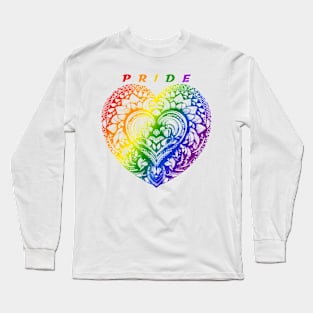 Pride Rainbow Heart Long Sleeve T-Shirt